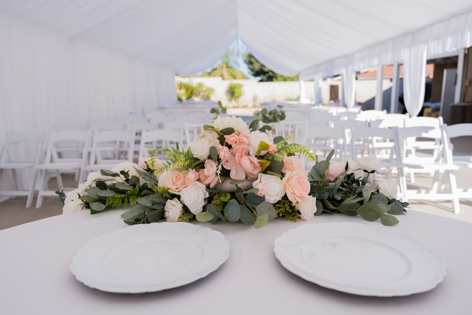 Private reception space in the grounds of a country residence, of the kind used for corporate hosting near Camiral, Costa Brava